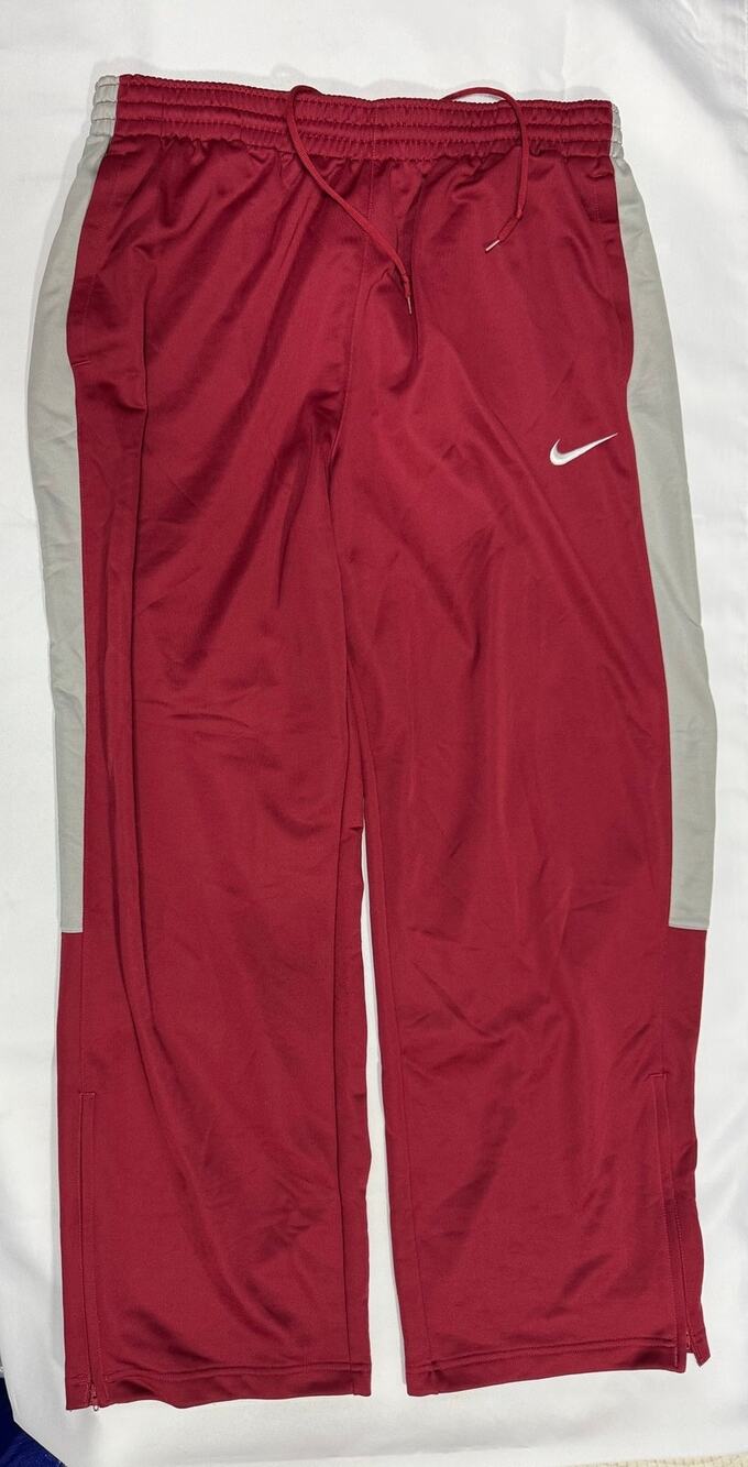 Nike Swoosh Red & Gray Track Pants Men's 2XL Y2K Vintage